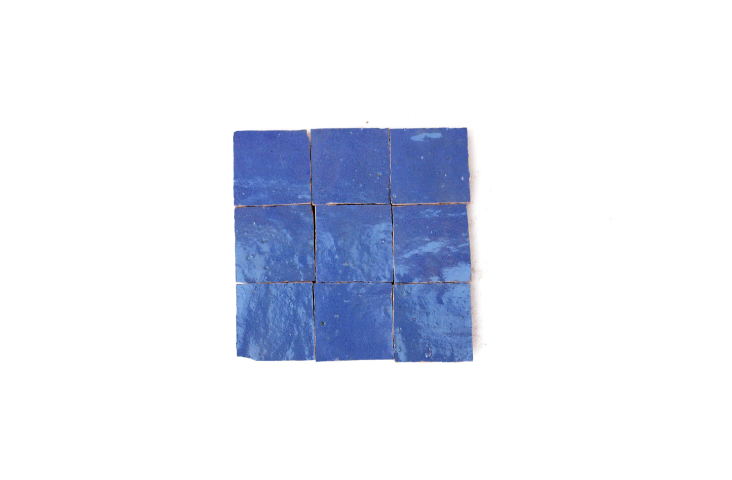 Portugese Blue Square Zellige Tile | Authentic Moroccan Mosaic Tile