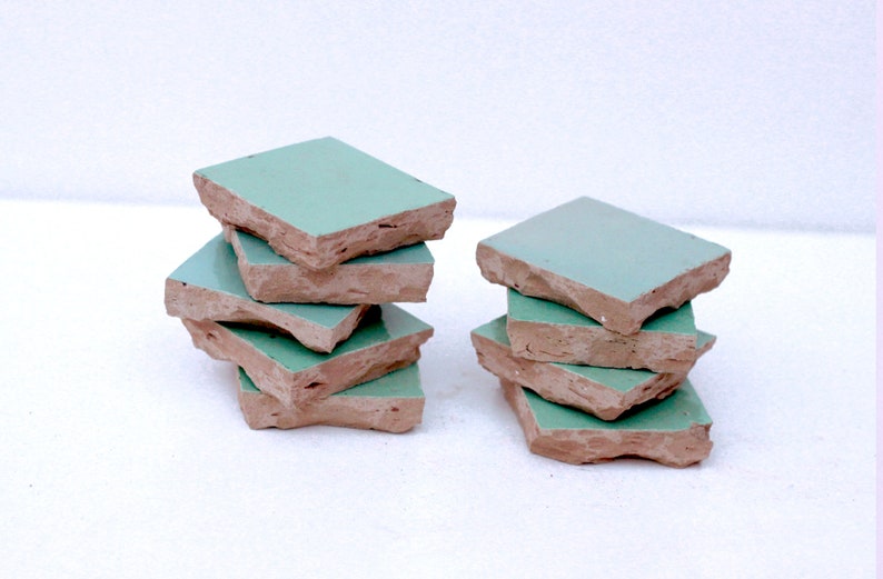 Light Green Square Zellige Tile | Authentic Moroccan Mosaic Tile