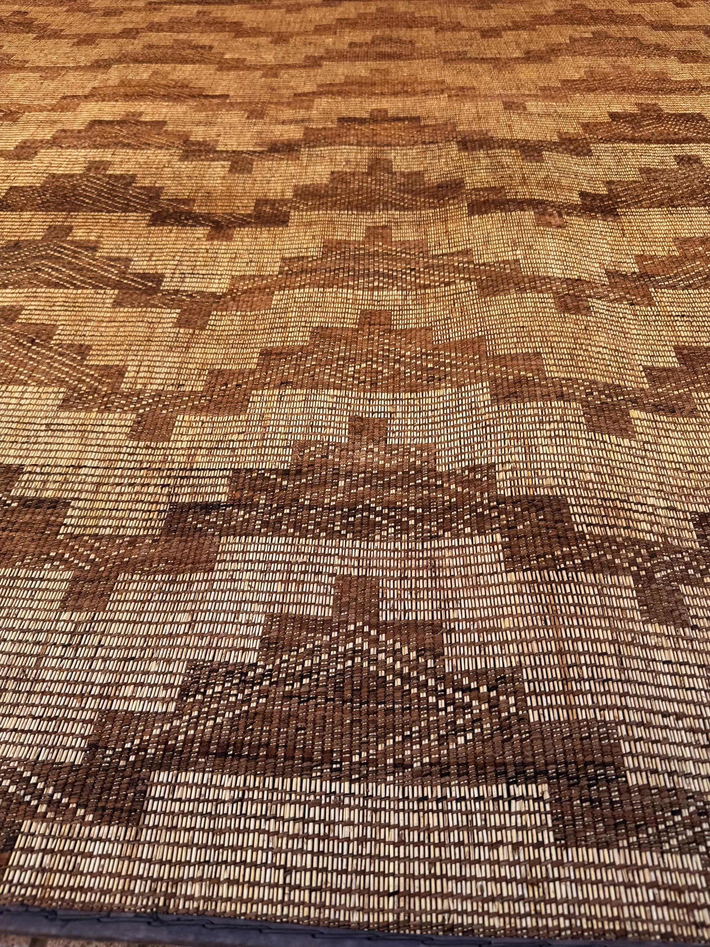 Tuareg Mat Artisan Moroccan Handwoven Natural Fiber Rug for Living Room 013