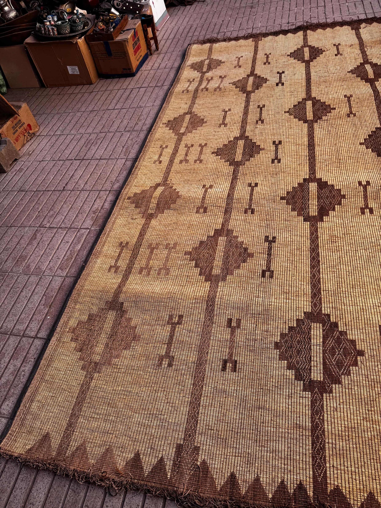 Tuareg Mat African Tuareg Mat Handmade Woven Rug 012