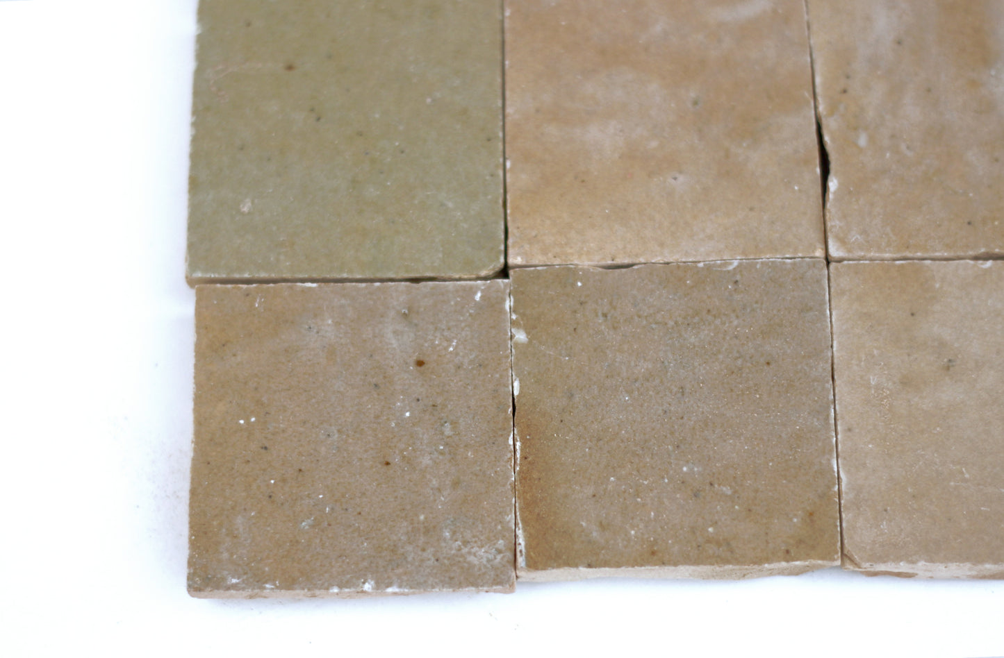 Light Brown Beige Square Zellige Tile | Authentic Moroccan Mosaic Tile