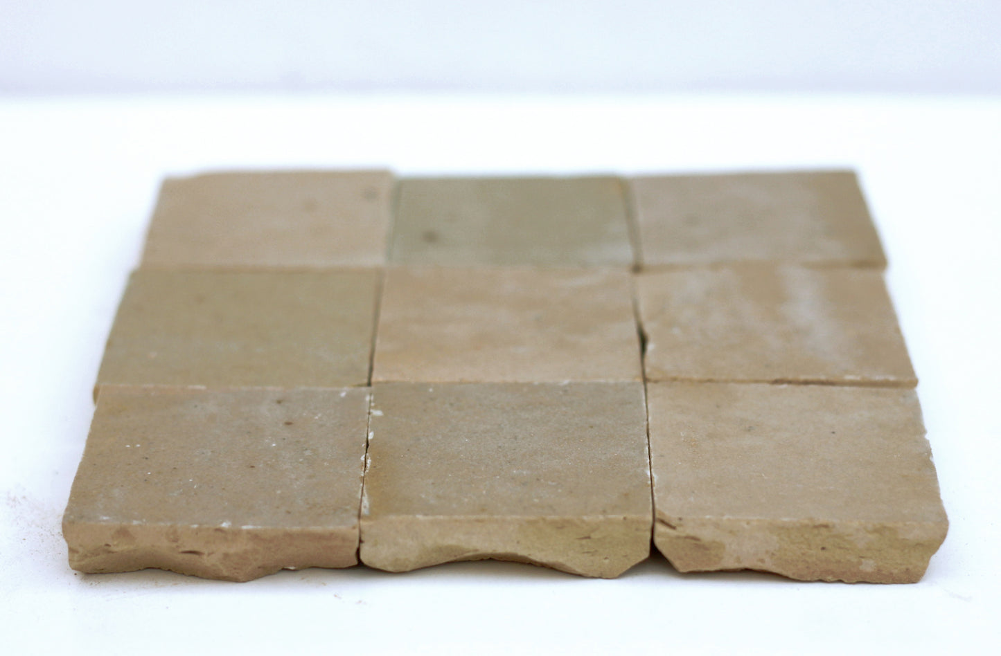 Light Brown Beige Square Zellige Tile | Authentic Moroccan Mosaic Tile