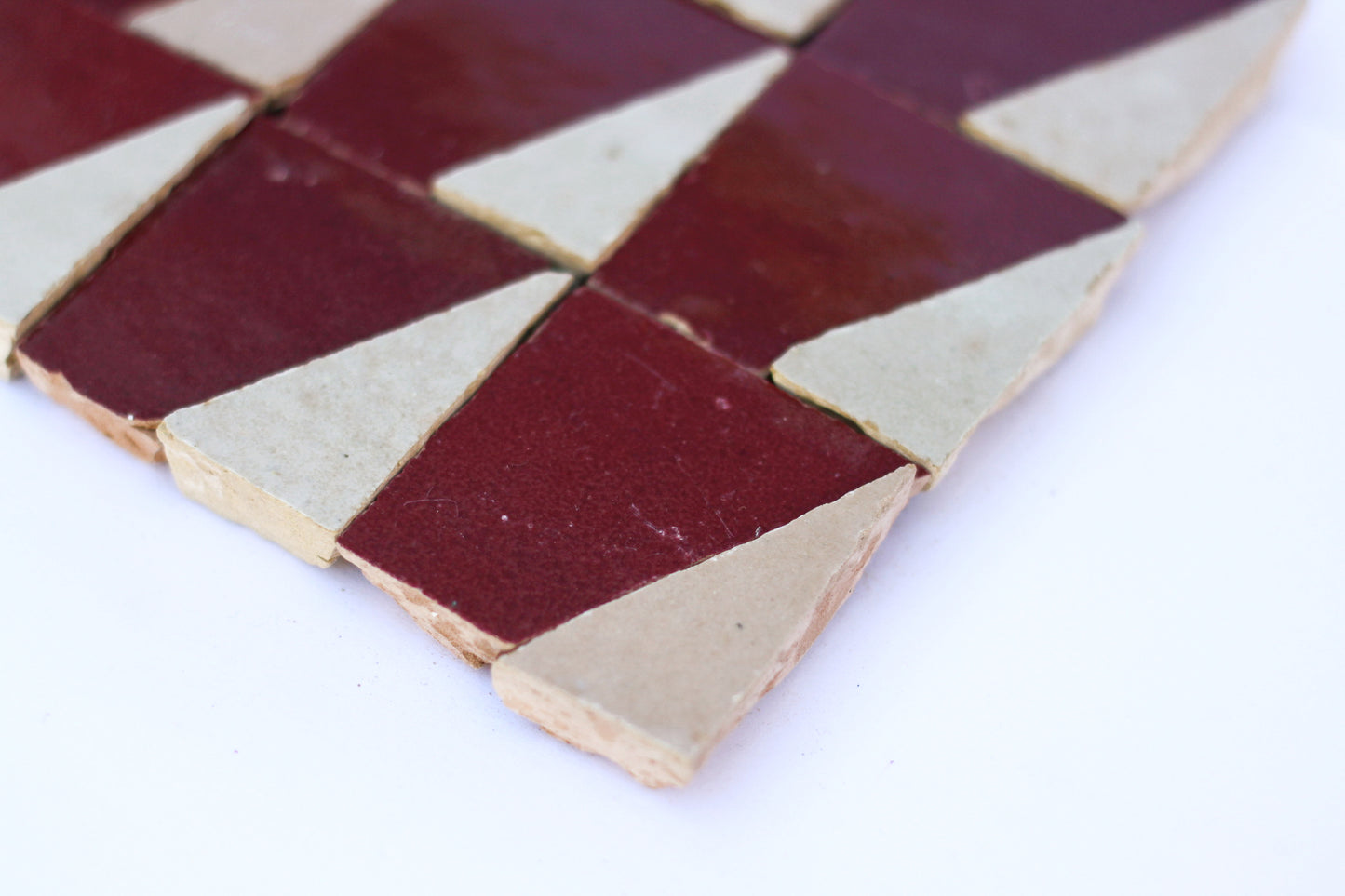 Geometric Triangle Zellige Tile | Authentic Moroccan Mosaic Tile
