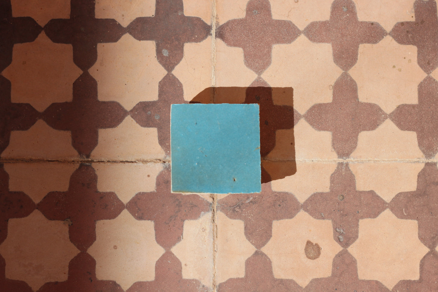 Turquoise Square Zellige Tile | Authentic Moroccan Mosaic Tile