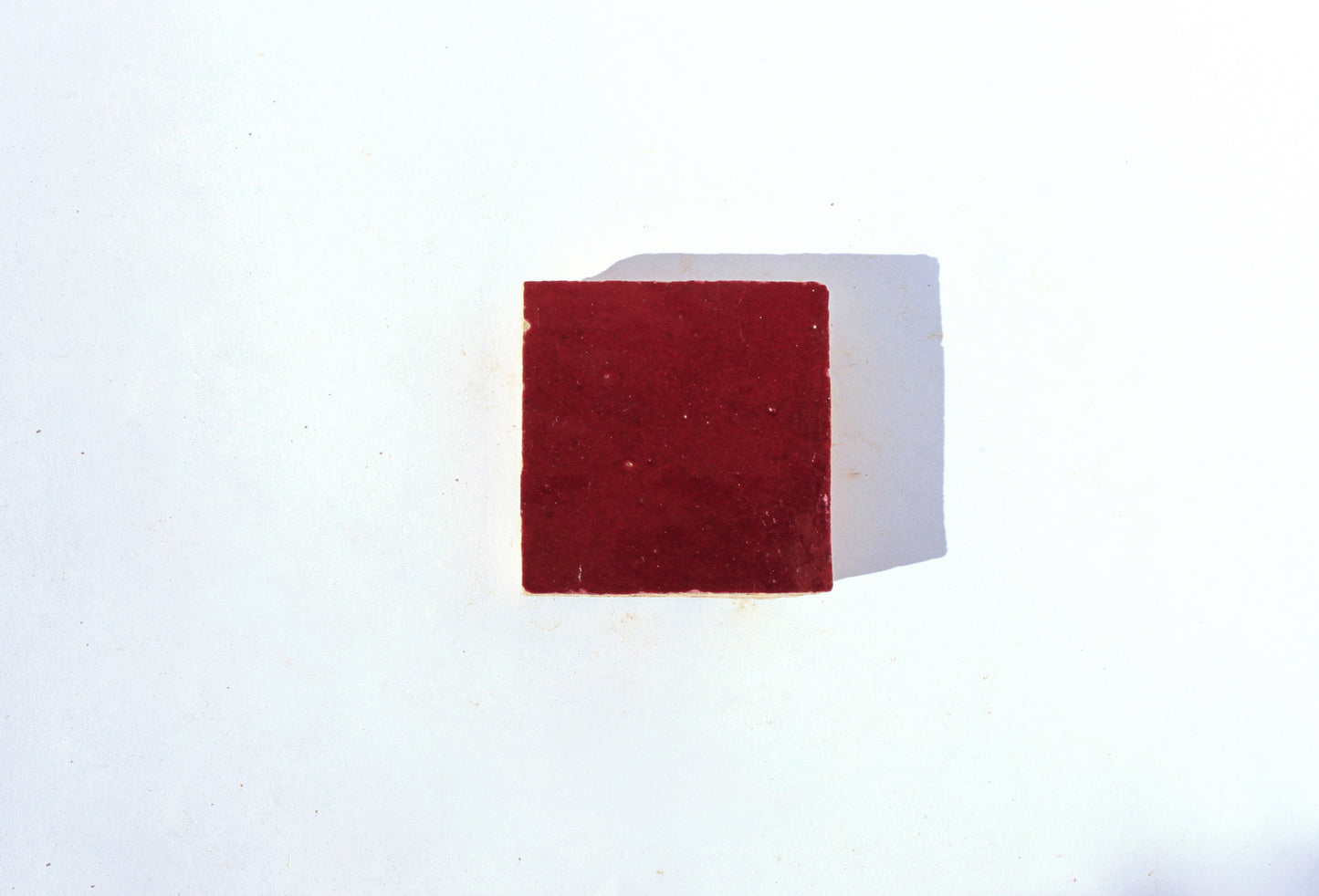 Burgundy Red Square Zellige Tile | Authentic Moroccan Mosaic Tile