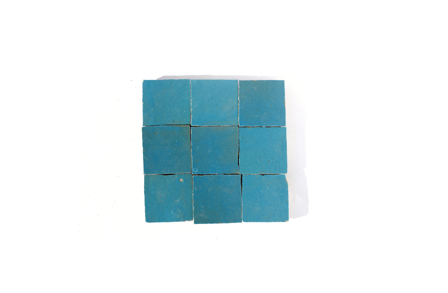 Turquoise Square Zellige Tile | Authentic Moroccan Mosaic Tile
