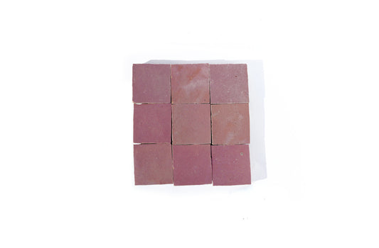 Rose Pink Moroccan Zellige Tile | Authentic Moroccan Mosaic Tile