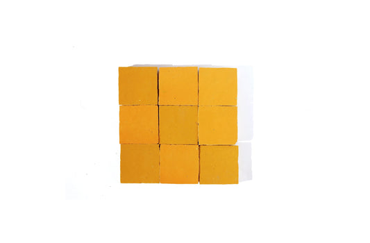 Yellow Square Zellige Tile | Authentic Moroccan Mosaic Tile