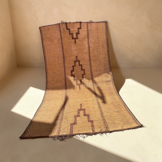 Tuareg Mat Moroccan Vintage Handwoven Natural Fiber Floor Mat 011