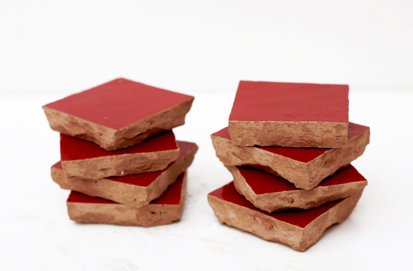 Tomato Red Square Zellige Tile | Authentic Moroccan Mosaic Tile