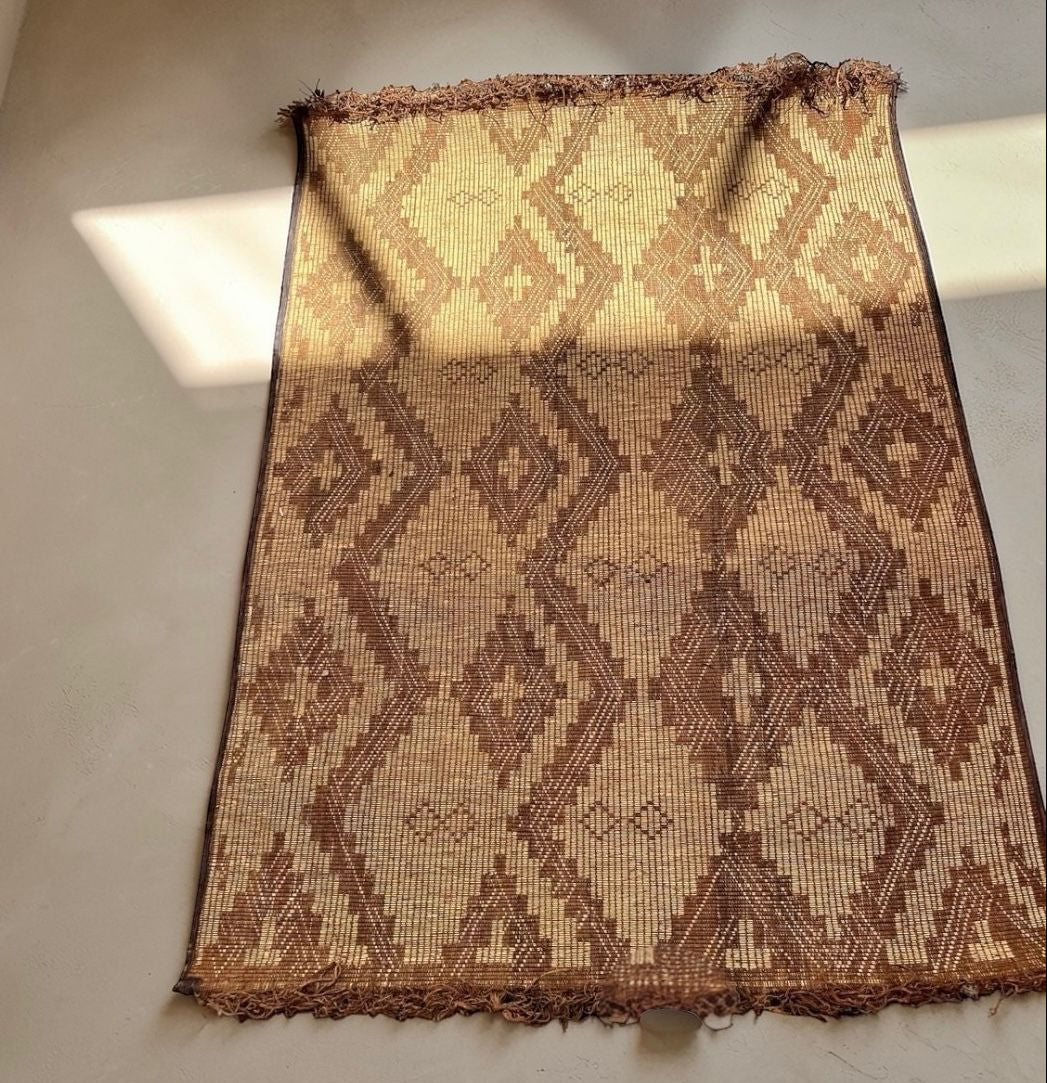 Tuareg Mat Handmade Tribal Rug Woven African Floor Mat for Boho Home Decor 014