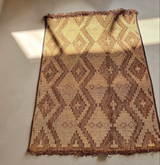 Tuareg Mat Handmade Tribal Rug Woven African Floor Mat for Boho Home Decor 014