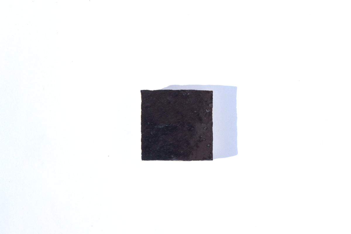 Black square handmade Moroccan Zellige tile by House of Anouar