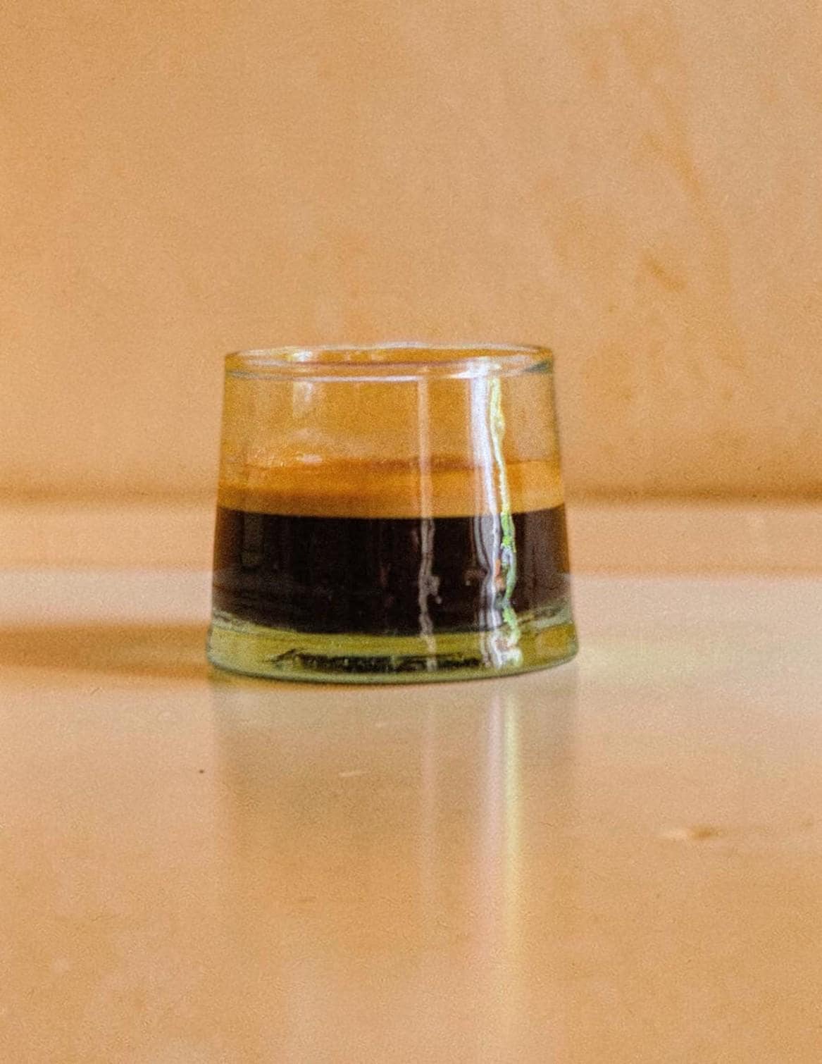 Espresso in a short clear Beldi glass, House of Anouar