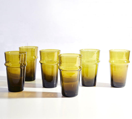 Moroccan Beldi Drinking Glasses Stackable Handcrafted Barware