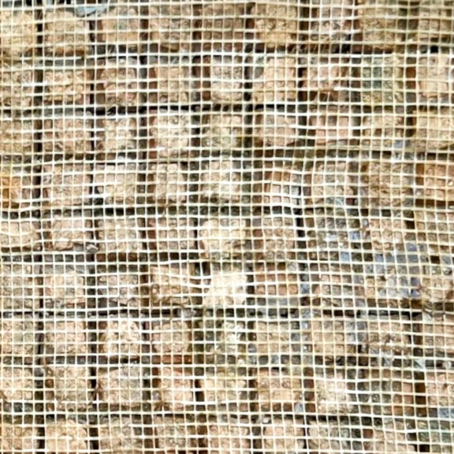 1 in / 2.5 cm Red square micro mosaic Zellige tile sheet in 25cm panel