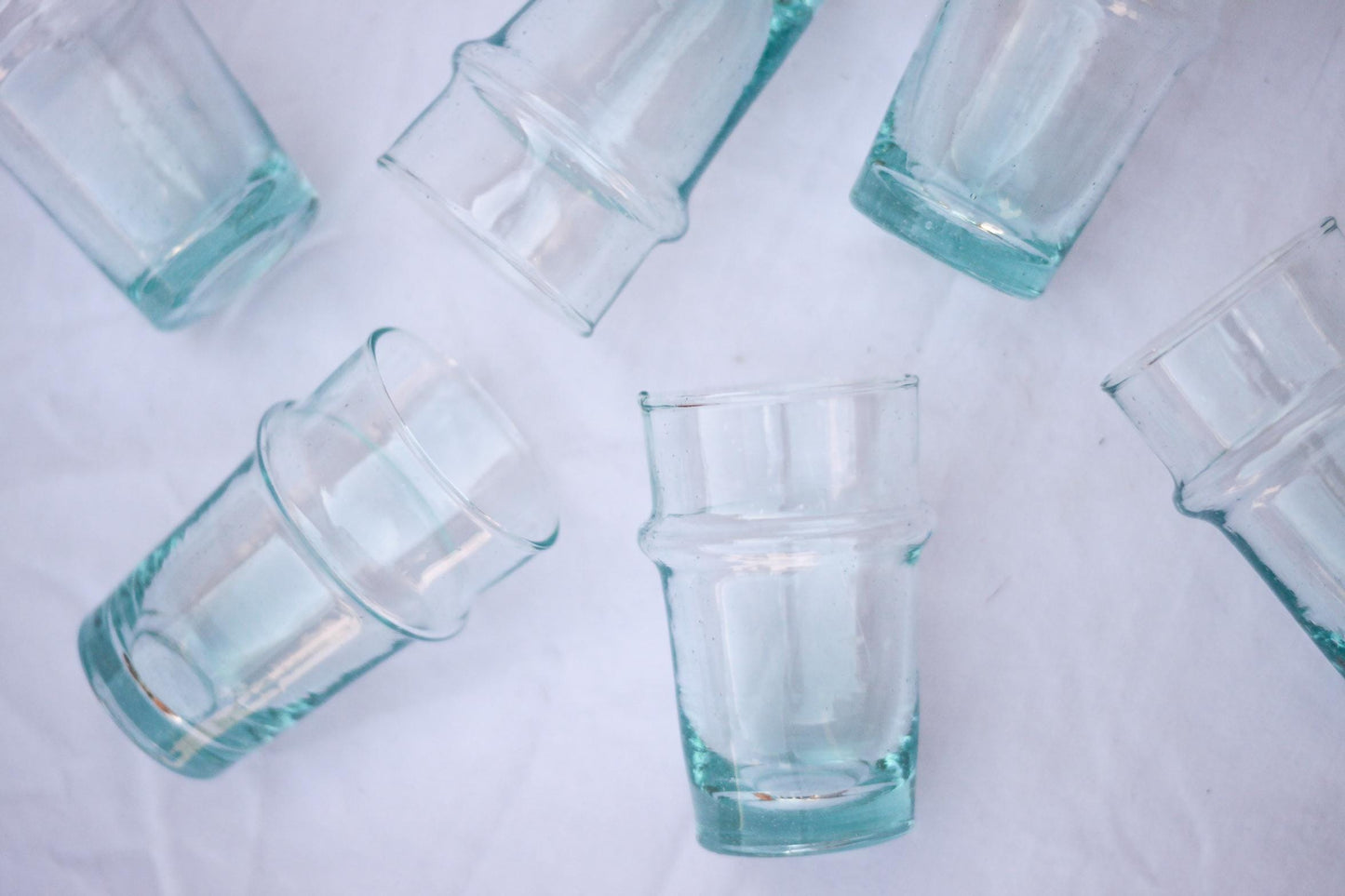 Beldi Moroccan tea glasses handmade recycled glasses