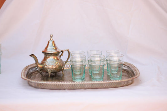 Beldi Moroccan tea glasses handmade recycled glasses