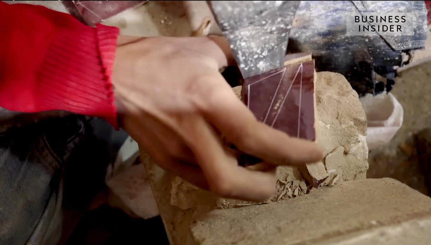 1" square meshed mini mosaic tile 2.5 cm panel