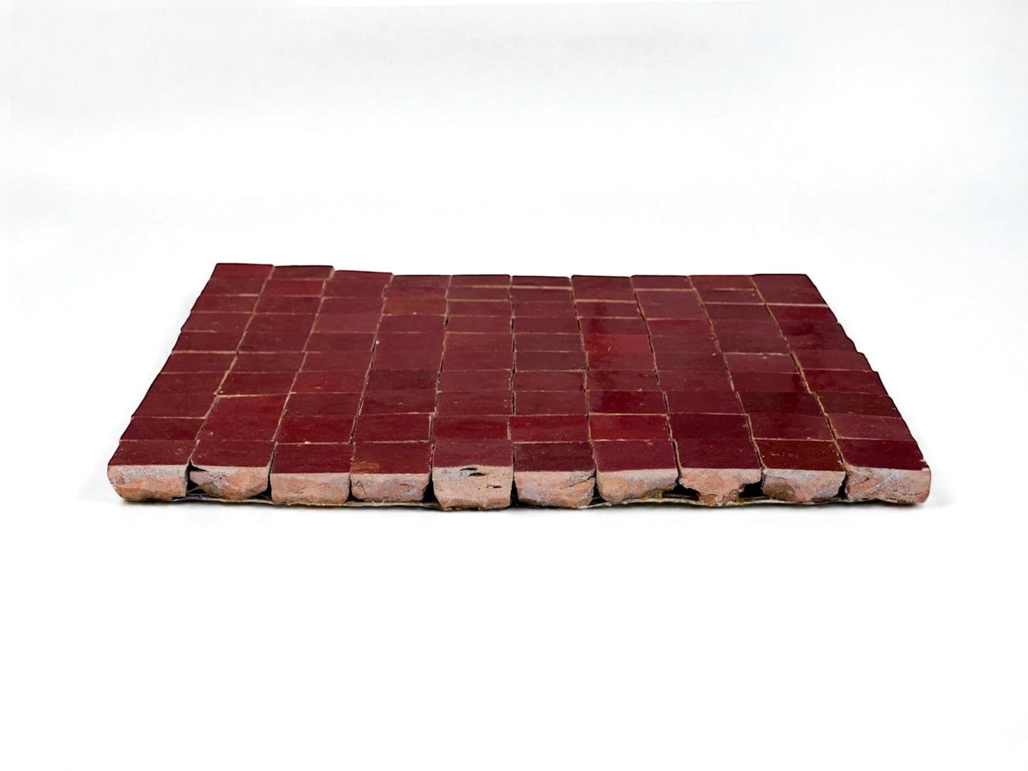 1"x1" square meshed mosaic tile 2.5 cm mini zellige tile panel