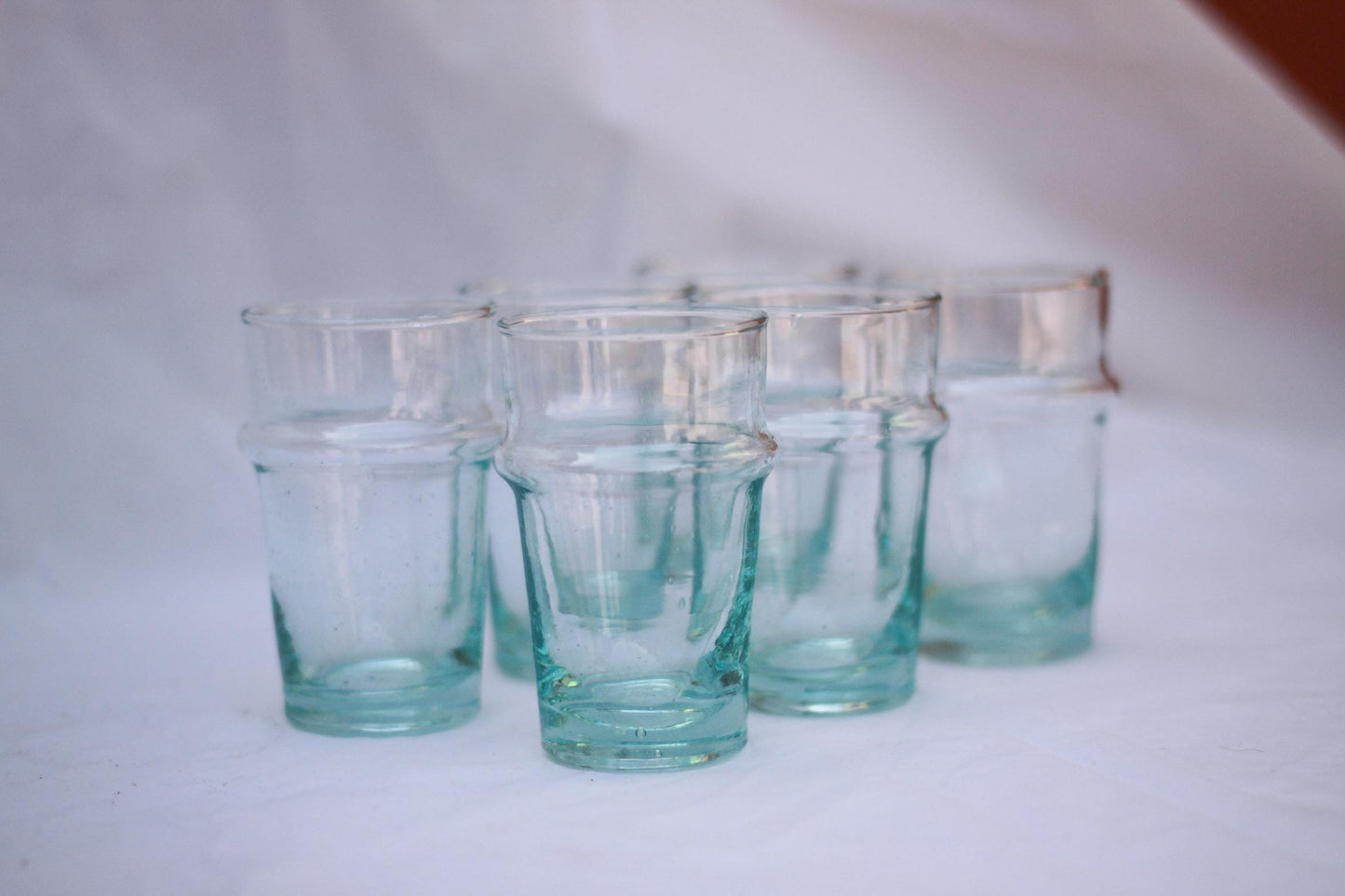 Beldi Moroccan tea glasses handmade recycled glasses