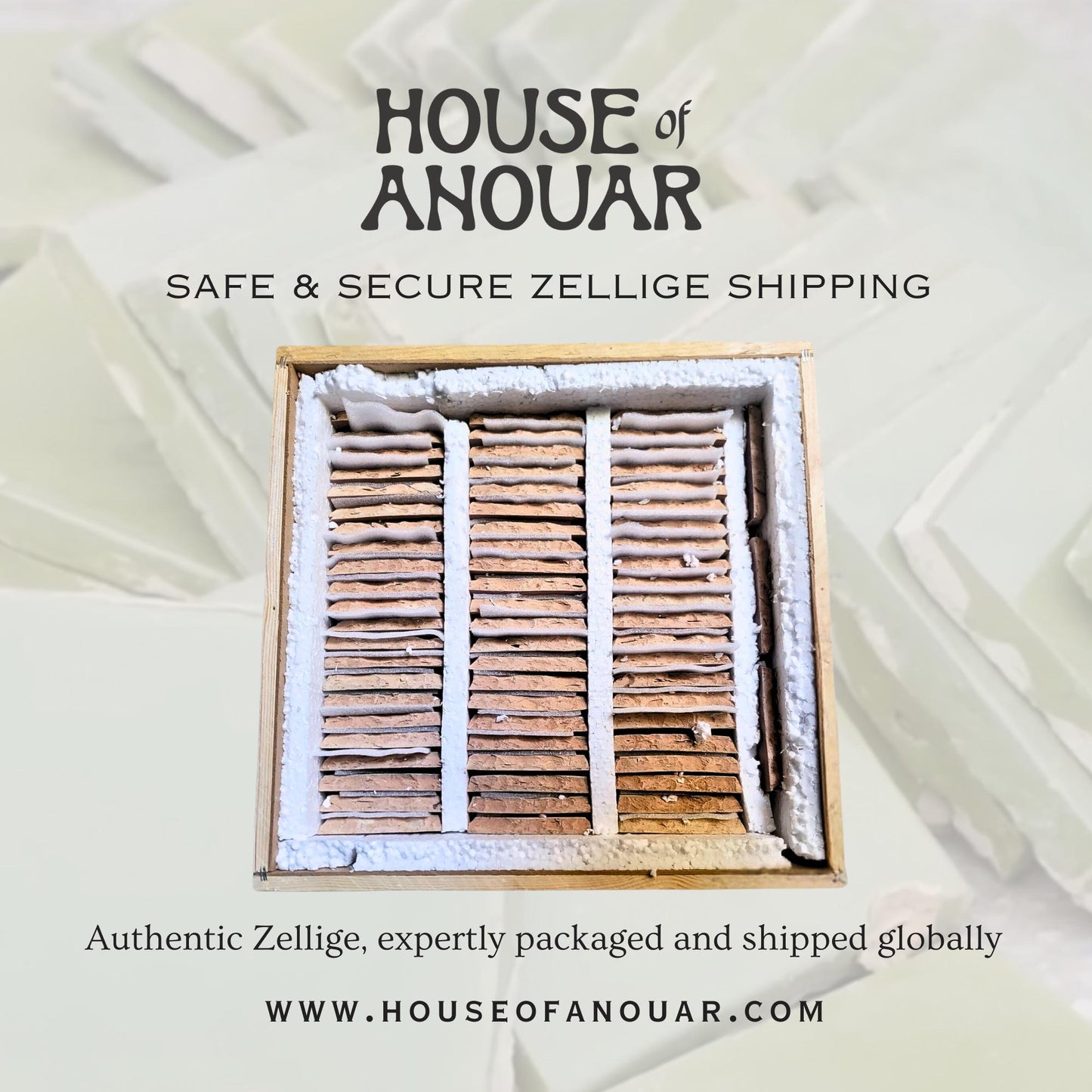 1"x1" square meshed mosaic tile 2.5 cm mini zellige tile panel