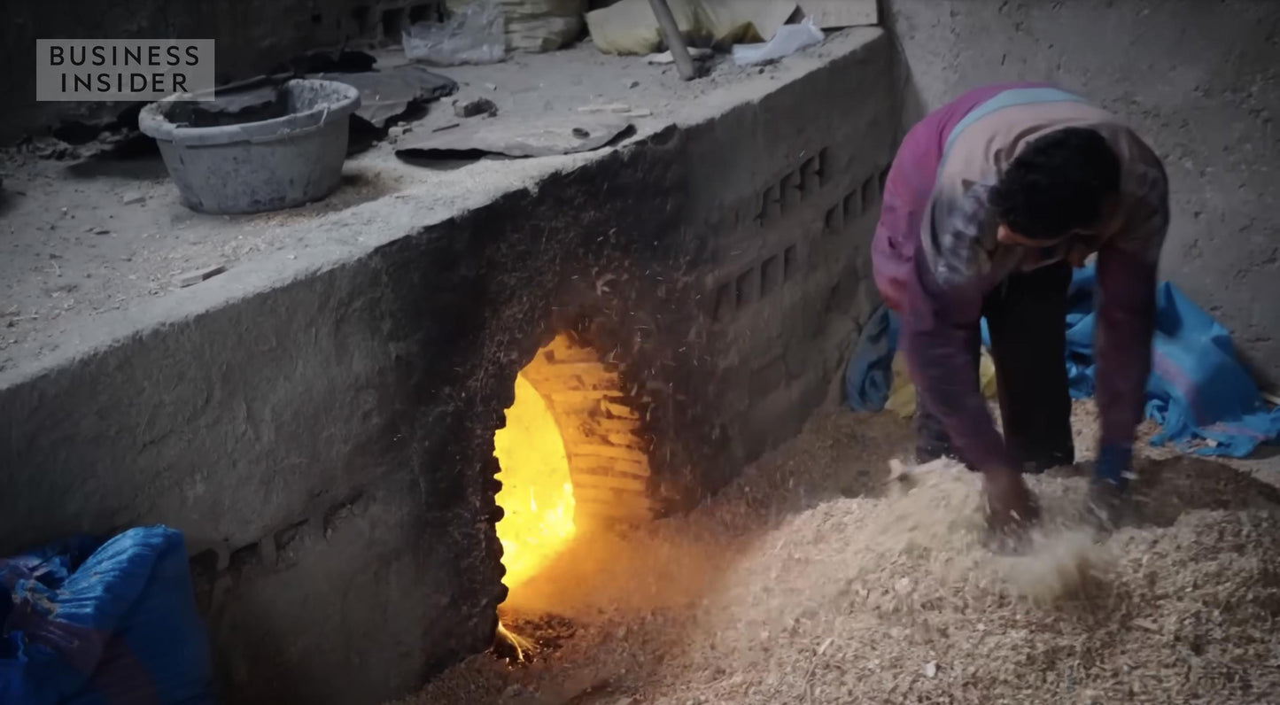 1 in / 2.5 cm dark green square micro Zellige mosaic tile sheet in 25cm panel