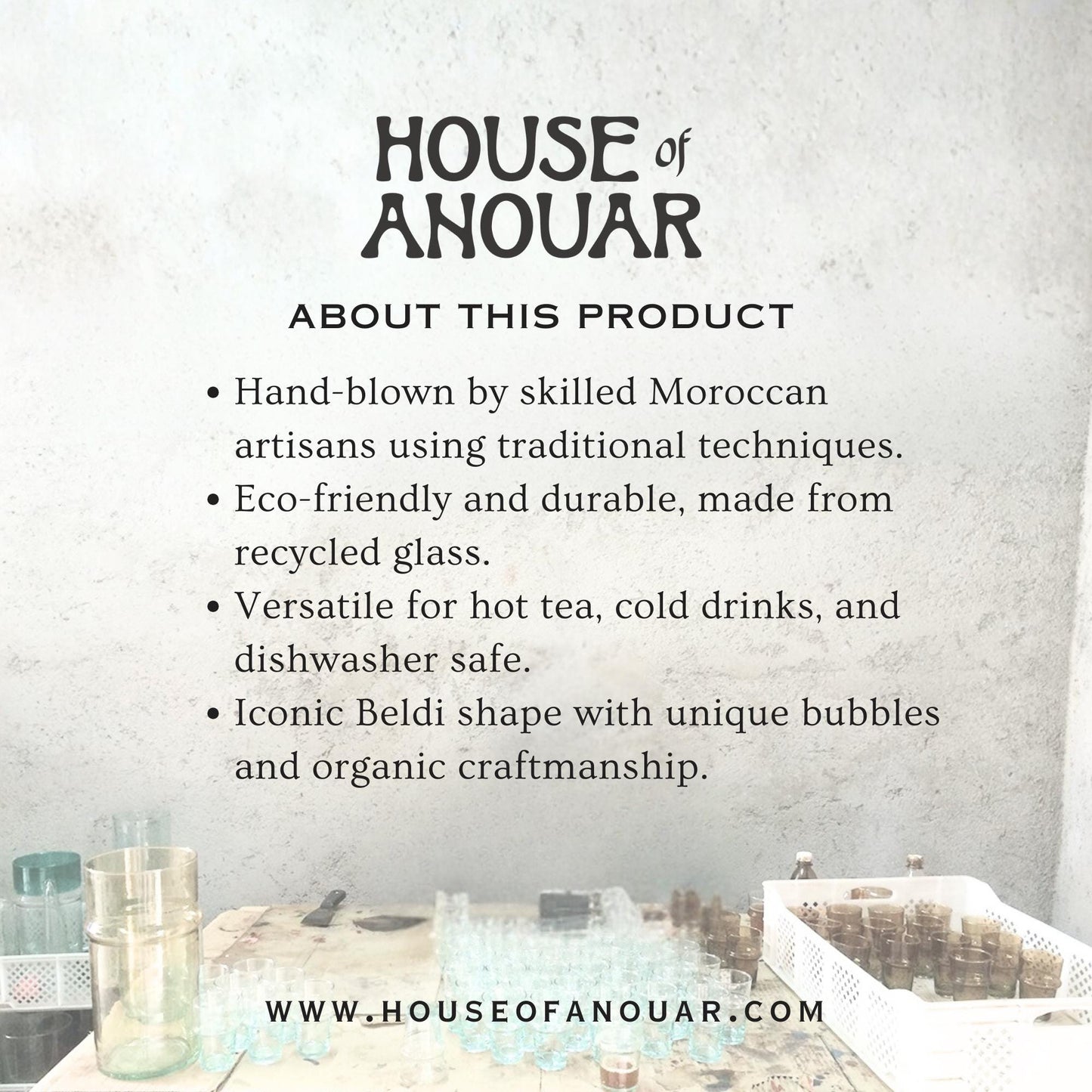 Moroccan Beldi Drinking Glasses Stackable Handcrafted Barware