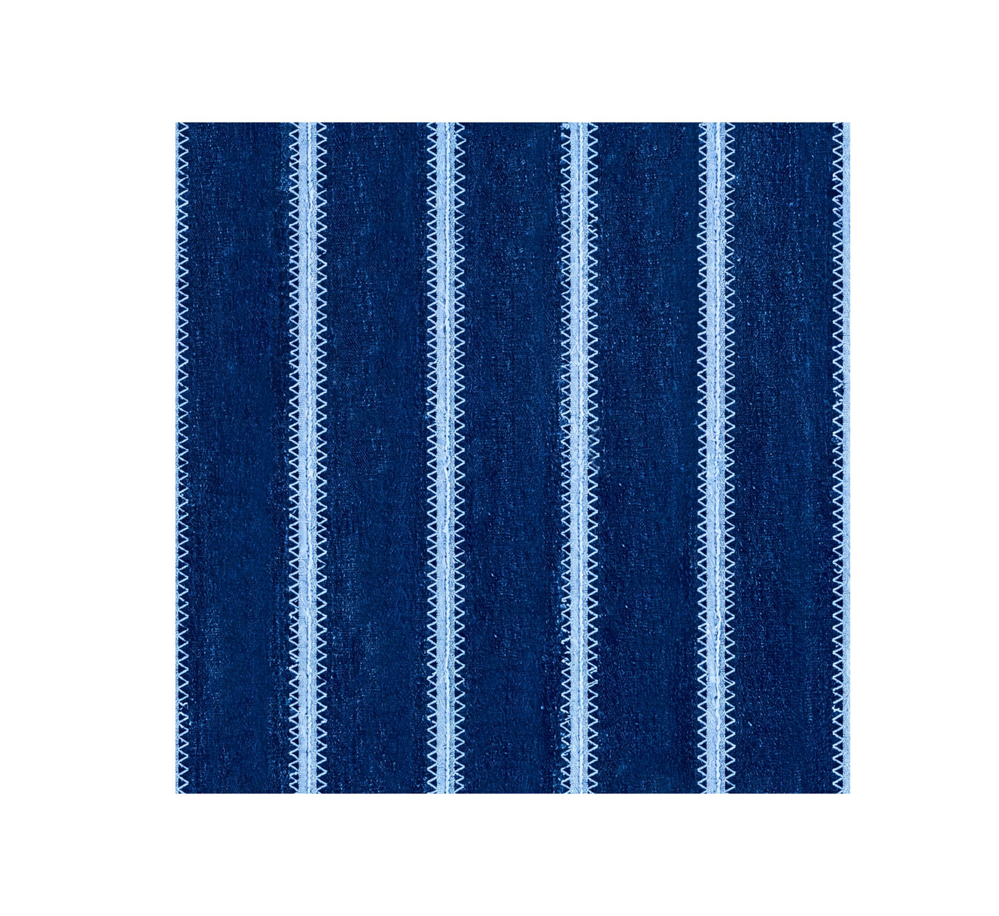 Indigo Blue Striped Wallpaper Zigzag Stripe Removable Moroccan African Mudcloth Boho fabric Wallpaper Shibori Tie-Dye Textile Peel & Stick