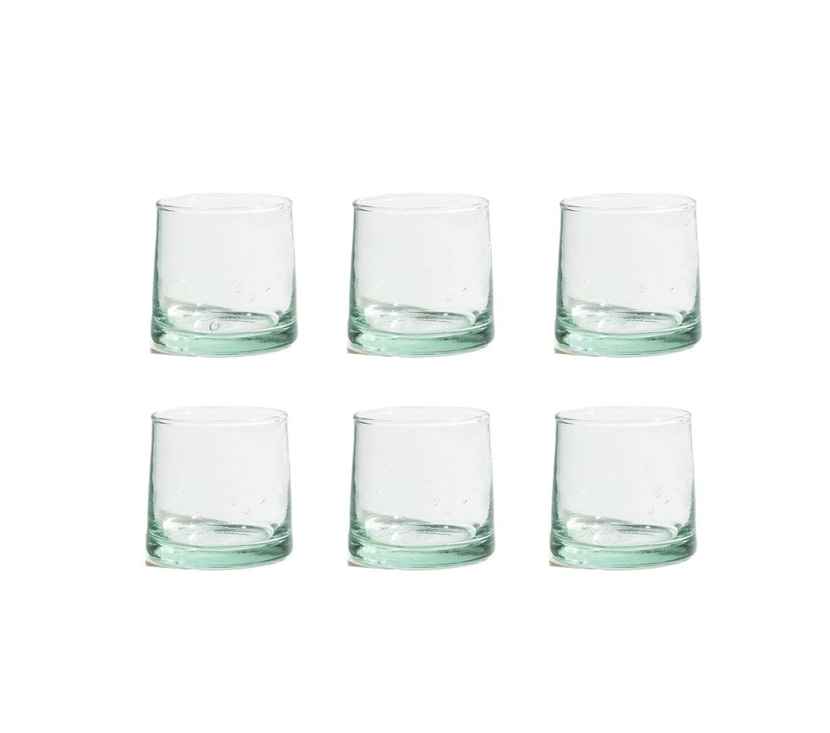 Mini Cone Beldi Glass Cups Moroccan Set of 6 Espresso Shot Glass Recycled Votive holder Condiment Appetizer Glasses Artisanal Glassware
