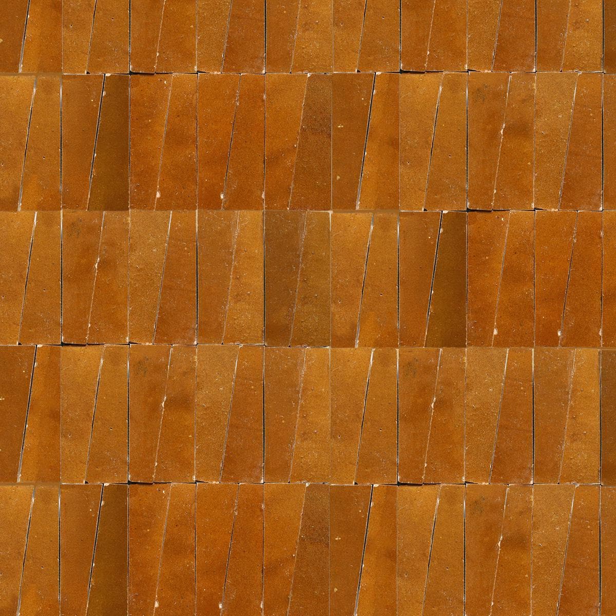 5 sqft Amber Brown Trapezoid Zellige Mosaic Sienna Tile Panels Handmade Moroccan Geometric Tile Sheet for Bathroom Backsplash Shower